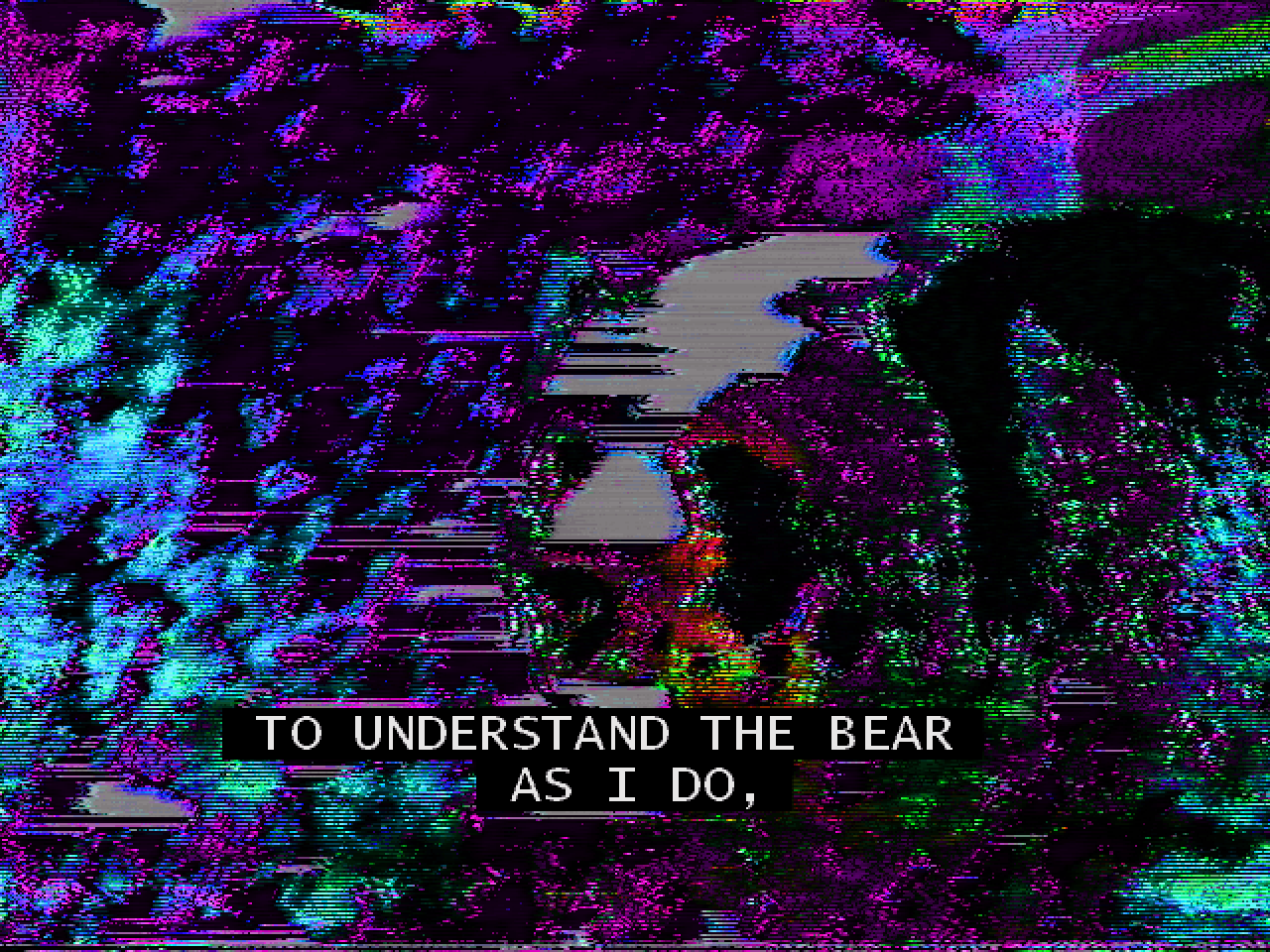 TO UNDERSTAND THE BEAR AS I DO